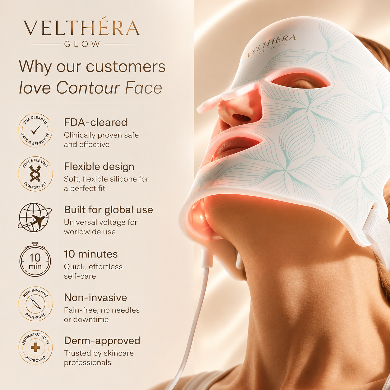 Velthéra Glow Red Light Mask Velthéra Glow